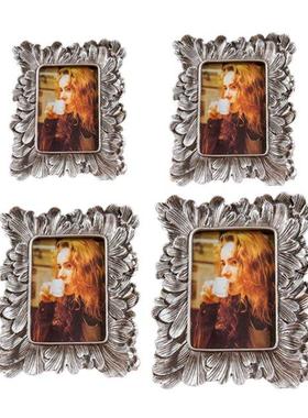 Picture Frame Deluxe Floral Design Embossed Leaves Photo Hol