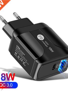 PD QC3.0 USB Charger 18W 3A Quik Charge 3.0 Mobile Phone Cha