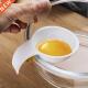 Egg Separator Plastic White Silicone Sifting With Fixed Yolk