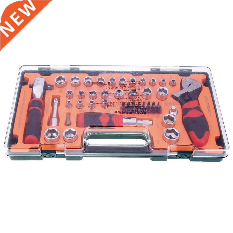 49pcs Ratchet Wrench Combination Bushing Sleeve Kit Set Appl