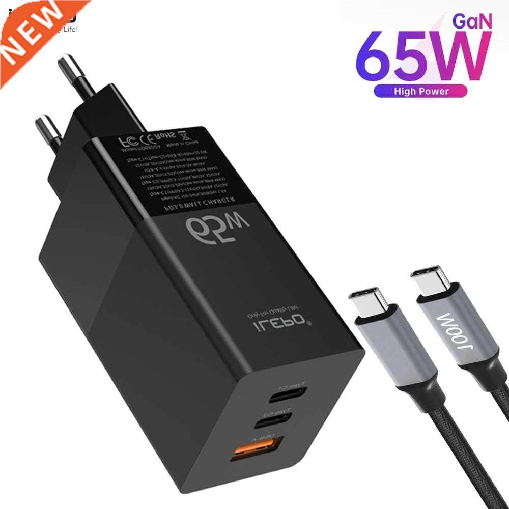 65W USB C Charger Quick Charge QC4.0 PD3.0 USB-C With 100W C