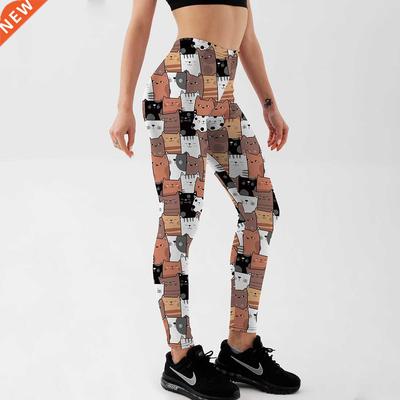 Qickitout 12% Spandex Cute Elasticity Workout Leggings Wome