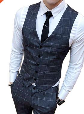 Fashion Brands Men's Suit Vests Business Wedding Dresses Top