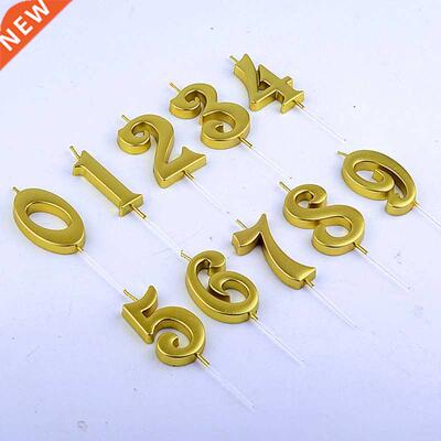 Golden Number Candle 0-9 numbers Candles Birthday candles ca