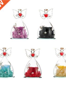 Gift for Girlfriend Forever Rose in Angel Glass Cover Eterna