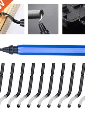 Handle Burr Metal Deburring Remover Cutting Tool with 10pcs