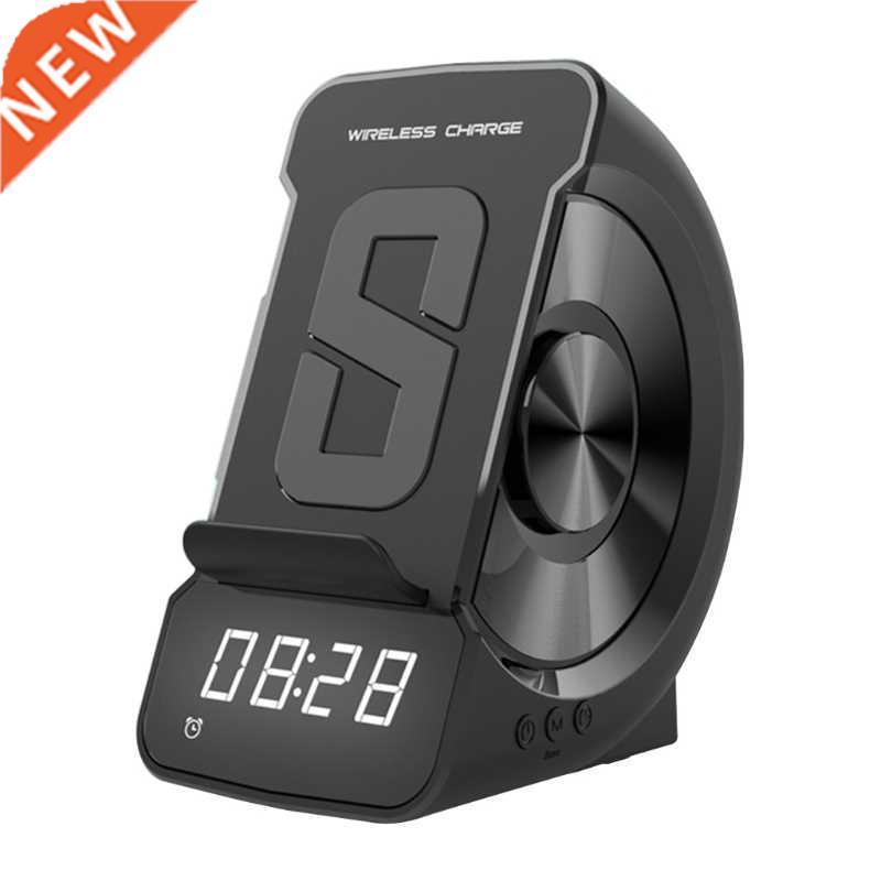 Portable Wireless Charging Alarm Clock Blue-tooth Speaker Us