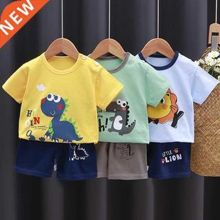 Suit Girls Short Boys Baby Clothes Infant Cotton Summer Slee