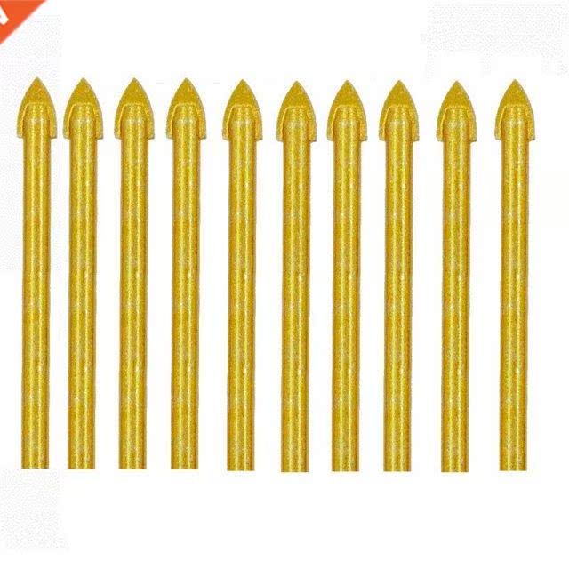 10pcs 6mm Glass Drill Bit Set Tungsten Carbide Spear Head Ma