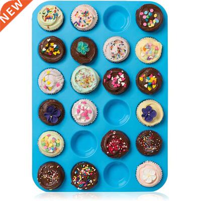 Round Silicone Cke Mold DIY 24-Cvity Het-resistnt Chocol