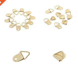 10Pcs Strong Golden D Rings Decor Picture Frames Hanger Hook