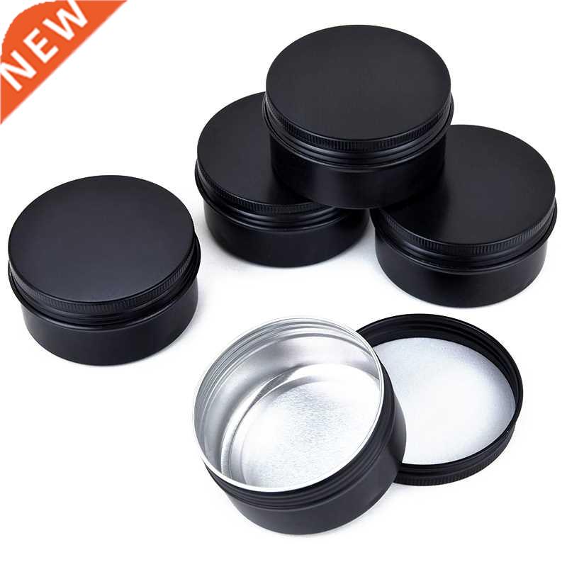 5 Oz 12 Packs Black Round Aluminum Tin Cans Screw Top Metal