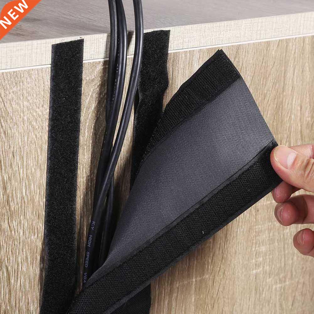 1/3 Meter Soft Adjustable Hook And Loop Office Cable Grip St