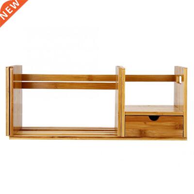 Bmboo djustble Wooden Bookshelf Book Storge Orgnizer wi