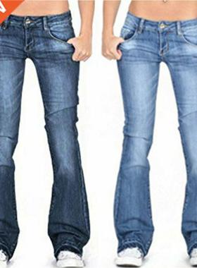 Skinny Flared Jeans Woen&ap;#39;s Fashion Deni Pants Bootcut