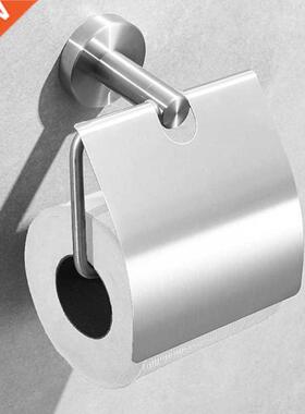 Toilet Paper Holder Bathroom Concise Black Wall Mount Stainl