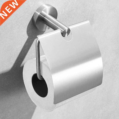 Toilet Paper Holder Bathroom Concise Black Wall Mount Stainl