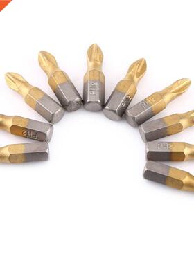 10Pcss Bit Titanium Coated 1/4