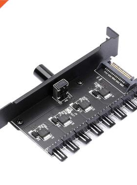 12V 4Pin 3Pin Cooling Fan HUB 1 To 8 Way Speed Controller Ad