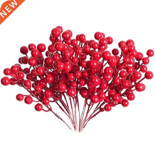 Artificial Christmas for Pack Chr Stems 8inch Berries Red