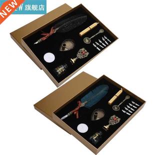 Quill Dip Pen Set Vintage Feather Fountain Pen Student Writi