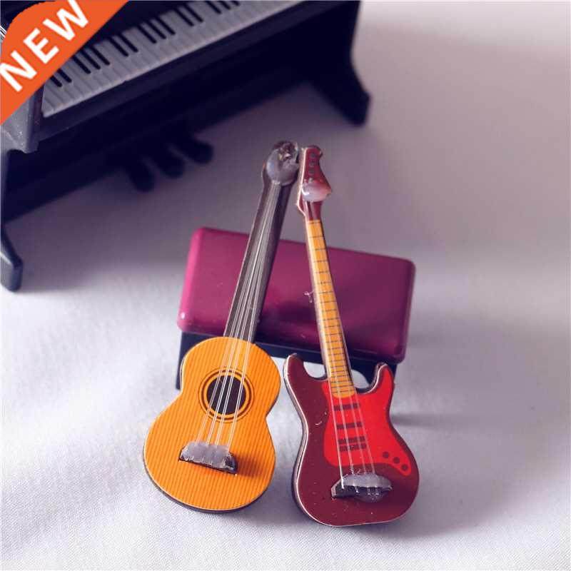 figurines 2 dollhouse miniature mini classic guitar model to