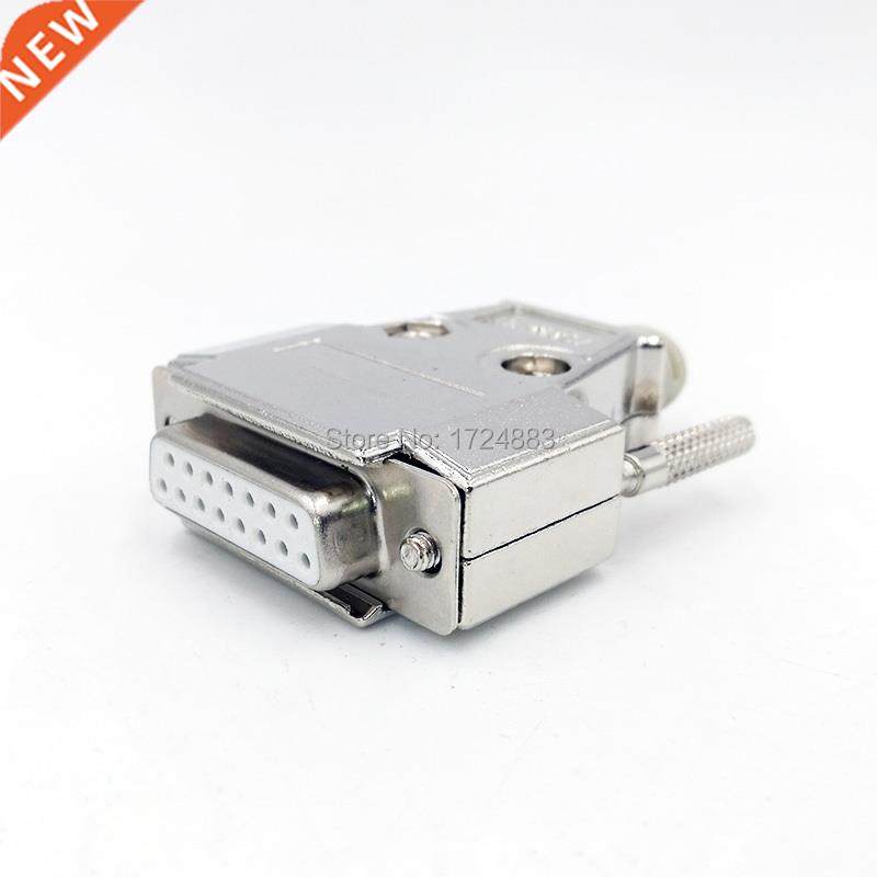 DB15 2 row Metal connector D Sub plug gold plated brass cont