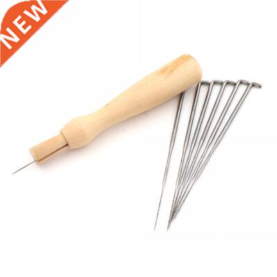 8pcs/set Needle Felting With Wooden Handle Starter Wool Felt