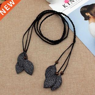 Woven Rope Women 0.7cm Leave Belts Elastic Vintage 1PC Waist