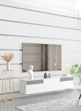 Simple Modern Striped Wallpaper Marble Washable 3d Fine Leat