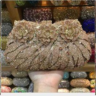 18 Colors Wedding Formal Dinner Clutch Women Gold Cryal Ev