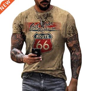 Summer Men T Shirts Swedish Letter 3D Printing Men's Short S