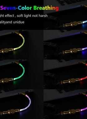 RGB Type C USB Cable Mechanical Keyboard Coiled Spring Wire