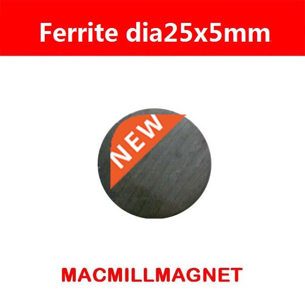 Permanent magnet, black magnet, 20pcs/pack, dia25x5mm Ferri