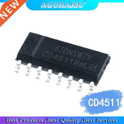 10pcs/lot SMD CD4511 HEF4511 BCD to 7 segment latch decoder