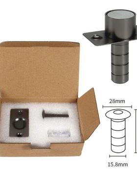 Ultra Thin Invisible Stainless Steel Black Door Stop Magneti
