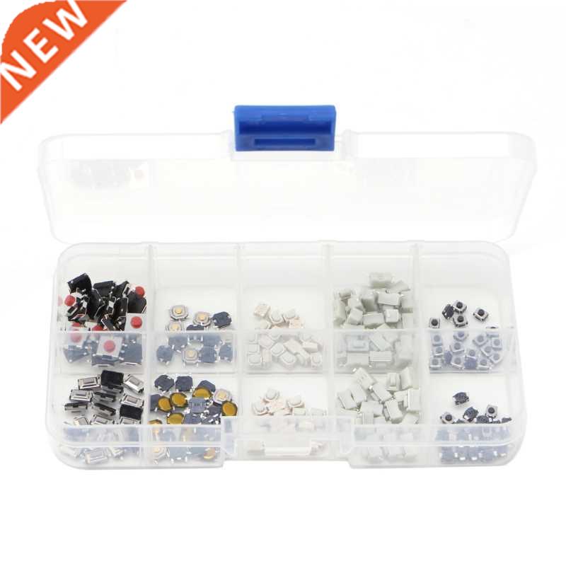 250 Pcs 10 Models Tactile Button Switch Micro Button Switche