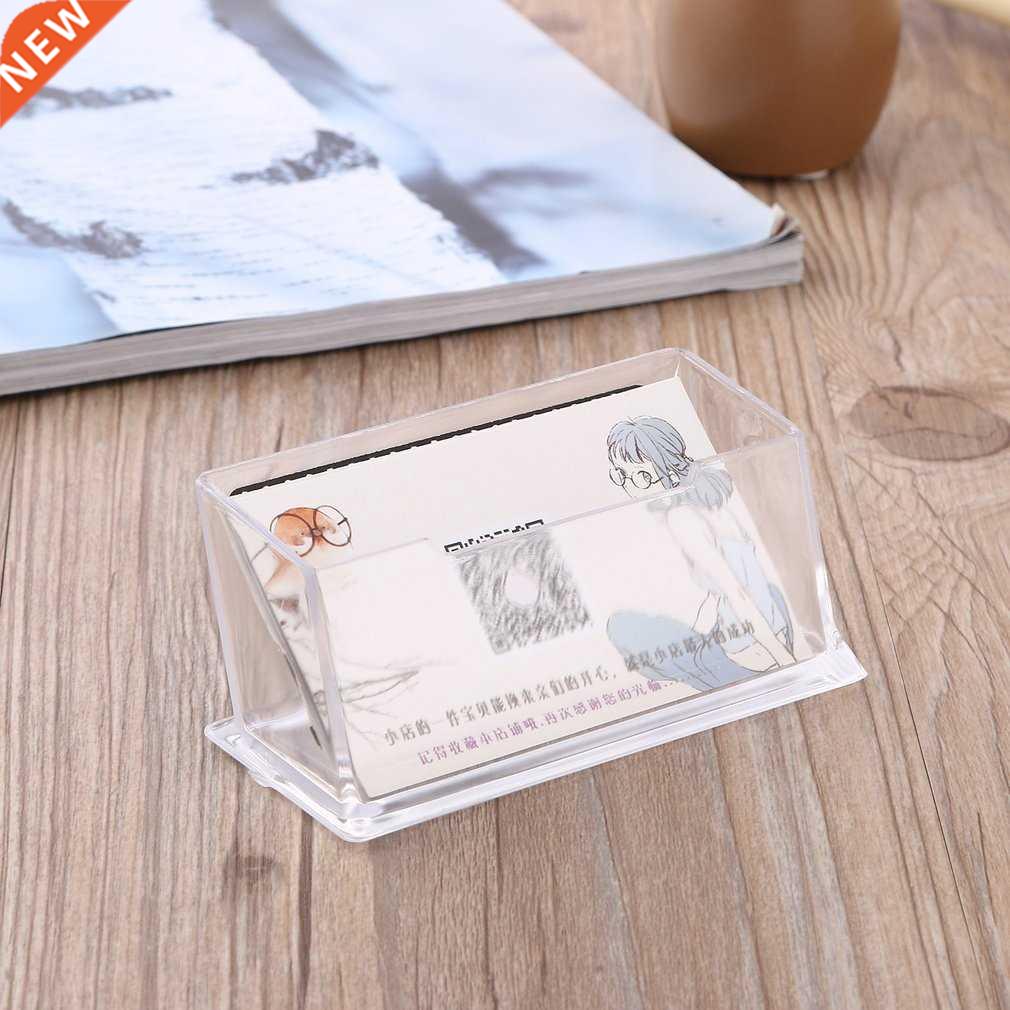 Acrylic Clear PMMA Business Card Holder Display Stand Desk D