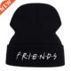hat beanie winter autumn flexible FRIENDS cotton embroidery