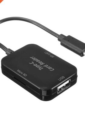 USB Type C to USB 2.0 Hub SD TF Memory Card Reader OTG Adapt