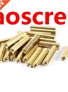 20 Pieces M4 Female Thread PCB Brass Standoff Spacer 30mm Hi