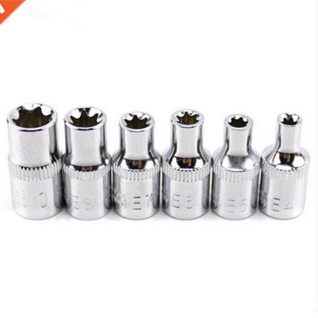 6Pcs 1/4 Ratchet Socket Set Torque wrench Torx Star Female