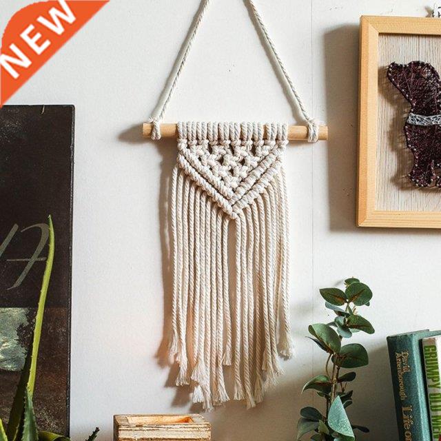 Macrame Woven Wall Hanging Boho Tapestry Cotton Woven Knitte