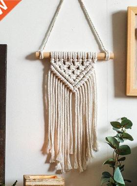 Macrame Woven Wall Hanging Boho Tapestry Cotton Woven Knitte