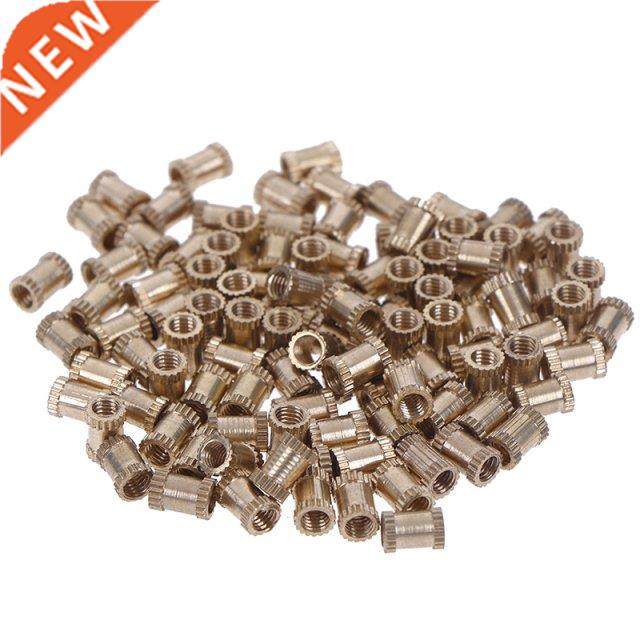 100pcs/lot M3x6mm Threaded Round Brass Knurl Thread Insert N