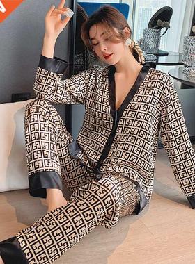 2pcs Women's Pajamas Sets Woman Pajama Summer V Neck Design