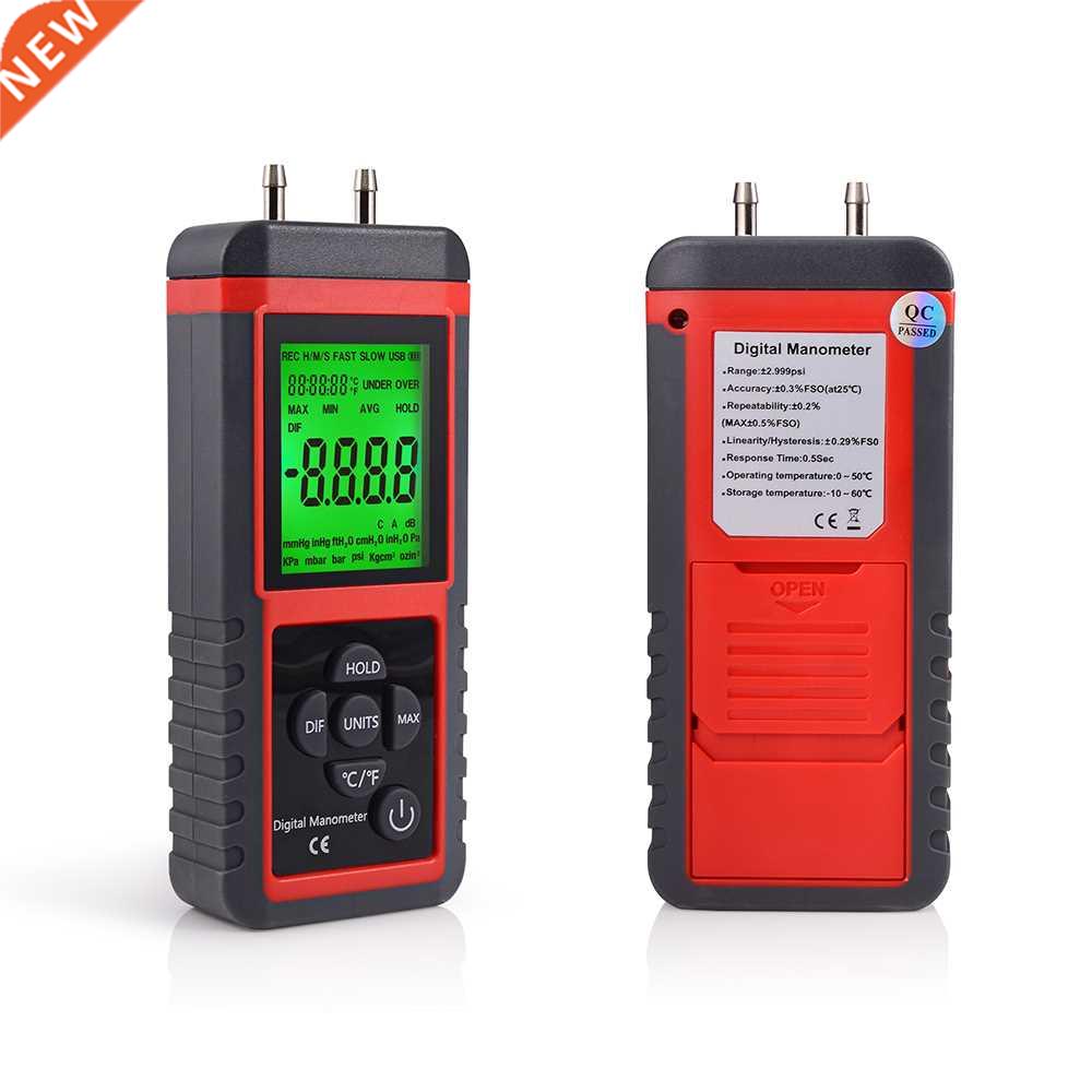 Professional Manometer Handle Differential Air Pressure Gaug