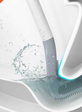 Durable Silicone Brush Golf Toilet Brush Creative Long Handl