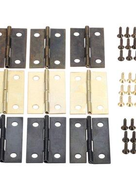 10Pcs Antique Door Cabinet Hinges 4 Holes Furniture Jewelry