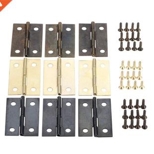 10Pcs Antique Door Cabinet Hinges 4 Holes Furniture Jewelry